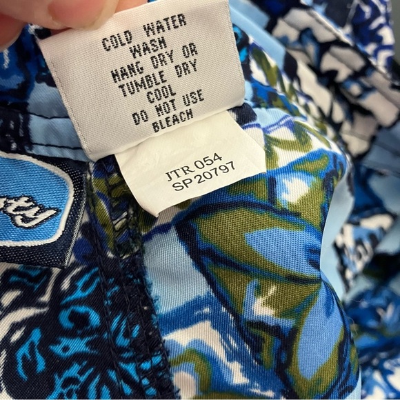 Vintage Rusty Board Shorts Juniors Size 1 Floral Y2K Millennial Green Blue Beach - Picture 8 of 9